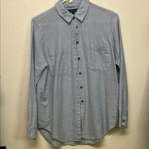 Women’s Blue Button-Up Shirt
